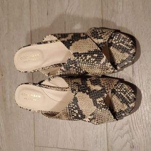 Cole Haan Adley Wood Wedge Sandal 8 NEW brown roccia Neiman Marcus
